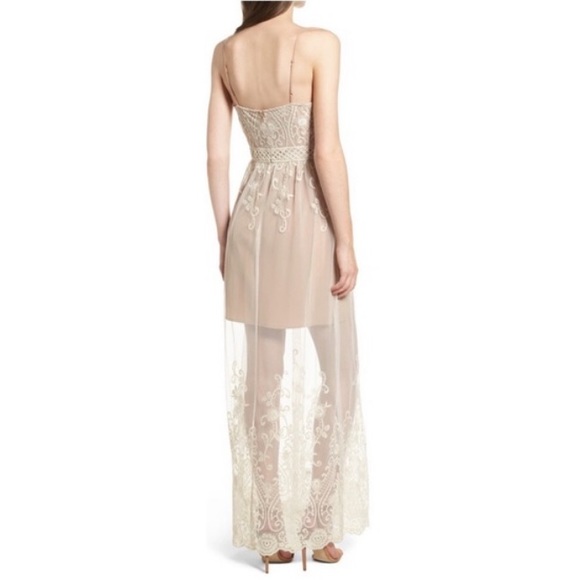 WAYF DRESS- Maxi Lace Overlay Dress - Picture 2 of 8